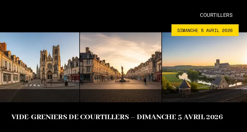 Affiche de l'événement : Vide-greniers de Courtillers – Dimanche 5 Avril 2026