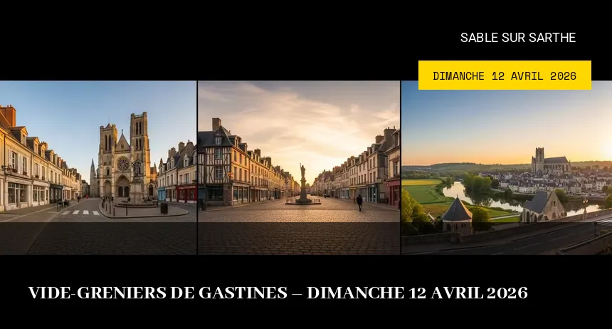 Affiche de l'événement : Vide-greniers de Gastines – Dimanche 12 Avril 2026