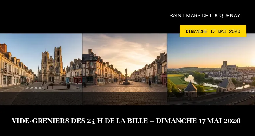 Affiche de l'événement : Vide-greniers des 24 h de la Bille – Dimanche 17 Mai 2026