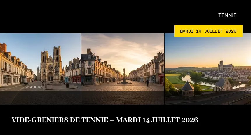 Affiche de l'événement : Vide-greniers de Tennie – Mardi 14 Juillet 2026