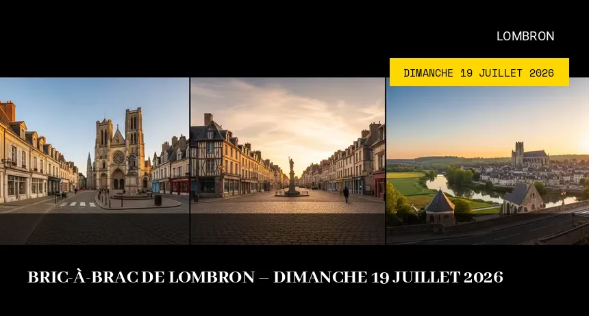 Affiche de l'événement : Bric-à-brac de Lombron – Dimanche 19 Juillet 2026