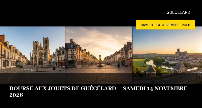 Affiche de l'événement : Bourse aux jouets de Guécélard – Samedi 14 Novembre 2026