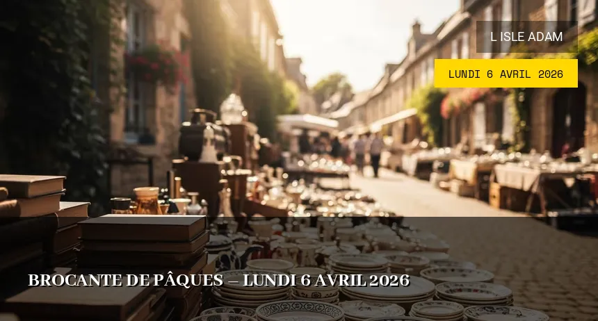 Affiche de l'événement : Brocante de Pâques – Lundi 6 Avril 2026