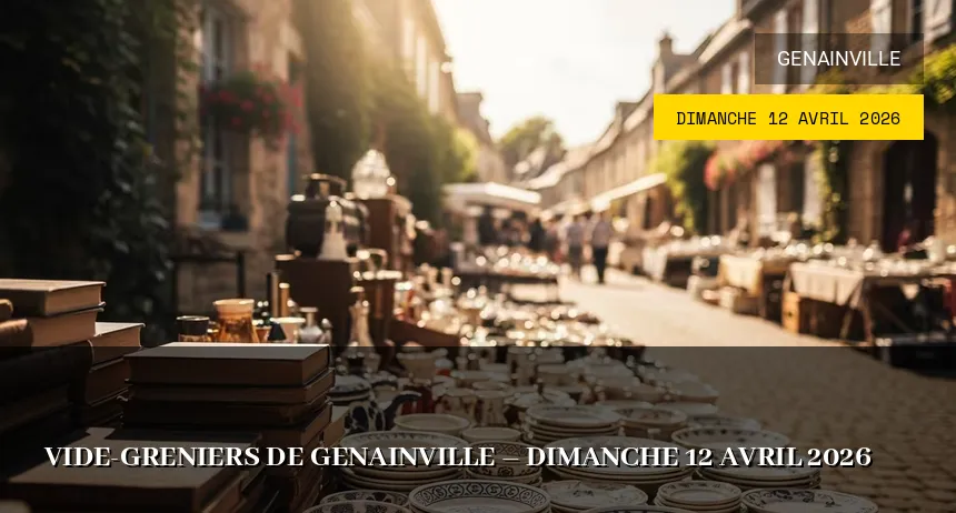 Affiche de l'événement : Vide-greniers de Genainville – Dimanche 12 Avril 2026