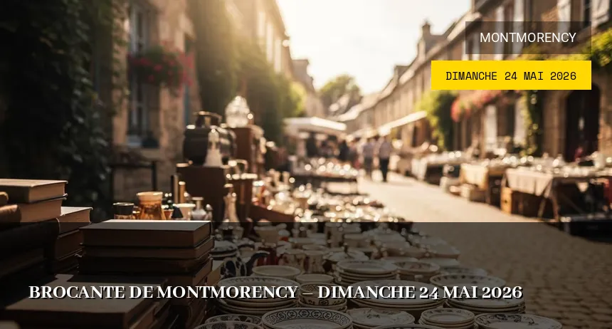 Affiche de l'événement : Brocante de Montmorency – Dimanche 24 Mai 2026