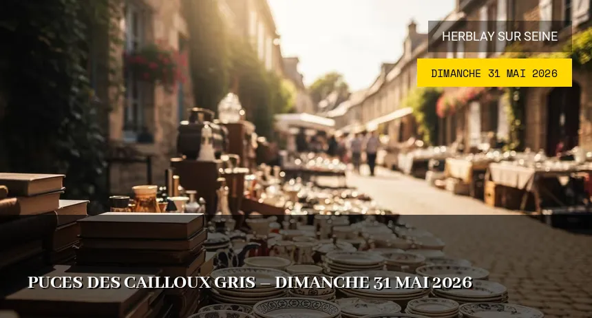 Affiche de l'événement : Puces des Cailloux Gris – Dimanche 31 Mai 2026