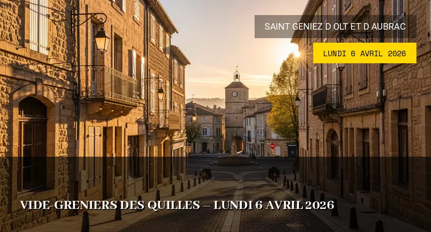 Affiche de l'événement : Vide-greniers des Quilles – Lundi 6 Avril 2026
