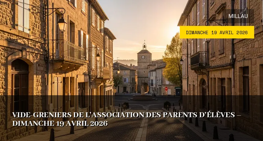 Affiche de l'événement : Vide-greniers de l&rsquo;Association des Parents d&rsquo;Élèves – Dimanche 19 Avril 2026