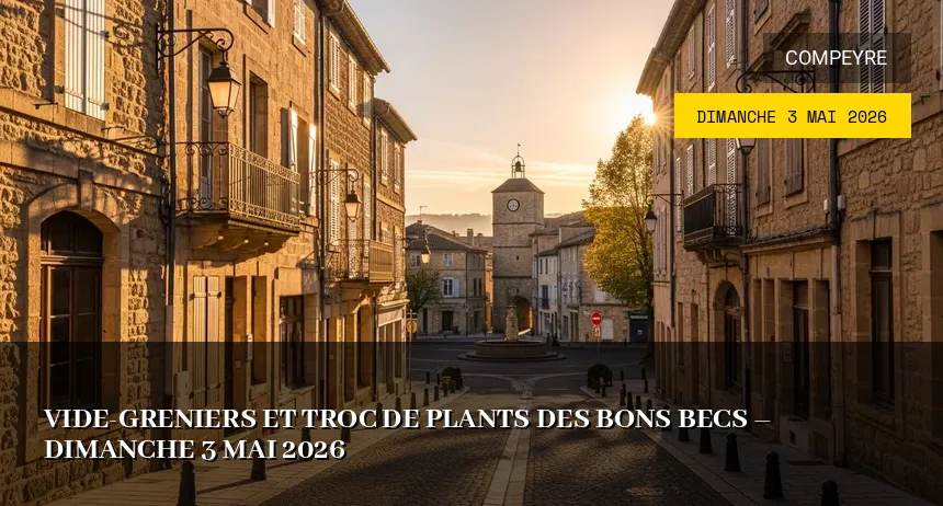 Affiche de l'événement : Vide-greniers et troc de plants des Bons Becs – Dimanche 3 Mai 2026