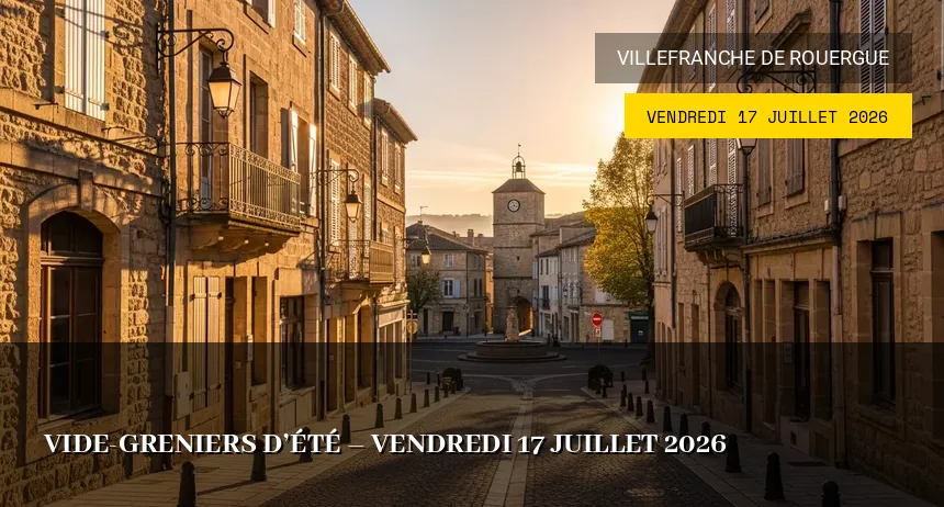 Affiche de l'événement : Vide-greniers d&rsquo;été – Vendredi 17 Juillet 2026