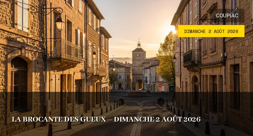 Affiche de l'événement : La Brocante des Gueux – Dimanche 2 Août 2026