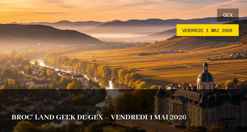 Affiche de l'événement : Broc&rsquo; Land Geek de Gex – Vendredi 1 Mai 2026