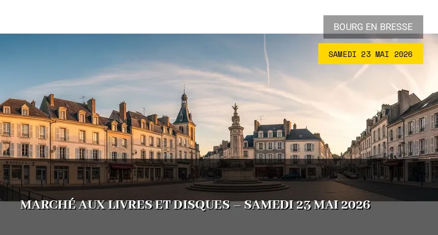 Affiche de l'événement : Marché aux livres et disques – Samedi 23 Mai 2026