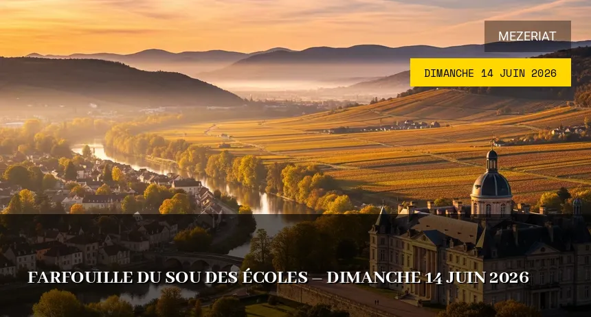 Affiche de l'événement : Farfouille du Sou des écoles – Dimanche 14 Juin 2026