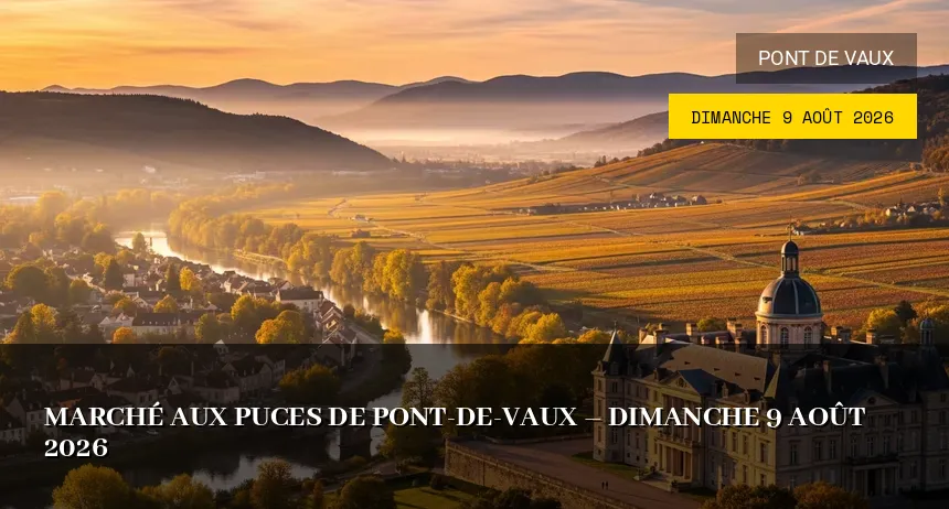 Affiche de l'événement : Marché aux puces de Pont-de-Vaux – Dimanche 9 Août 2026