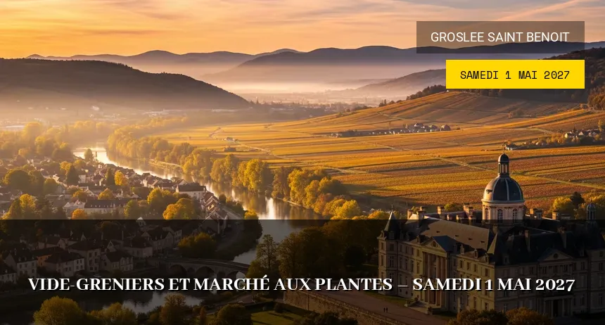 Affiche de l'événement : Vide-greniers et marché aux plantes – Samedi 1 Mai 2027