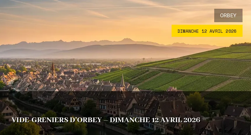 Affiche de l'événement : Vide-greniers d&rsquo;Orbey – Dimanche 12 Avril 2026