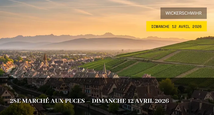 Affiche de l'événement : 28e Marché aux puces – Dimanche 12 Avril 2026