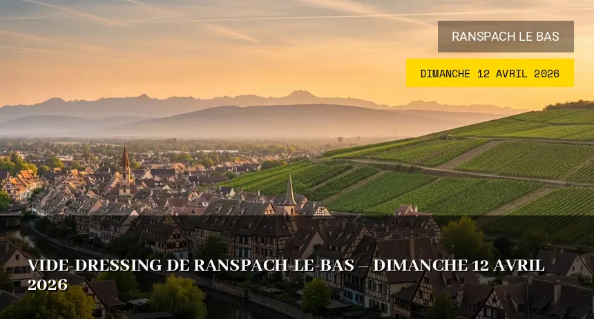 Affiche de l'événement : Vide-dressing de Ranspach-le-Bas – Dimanche 12 Avril 2026