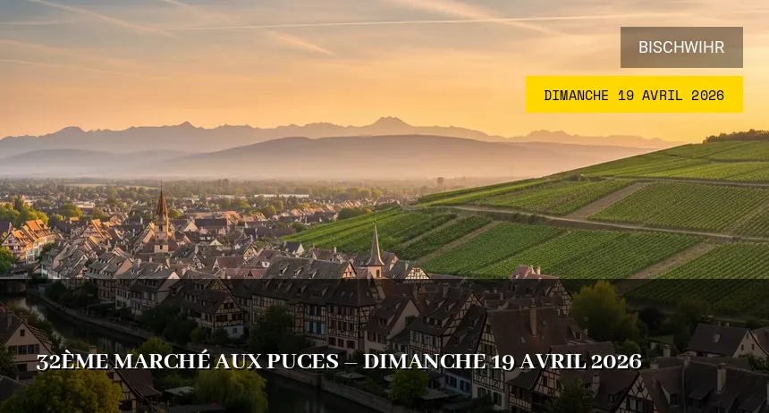 Affiche de l'événement : 32ème marché aux puces – Dimanche 19 Avril 2026