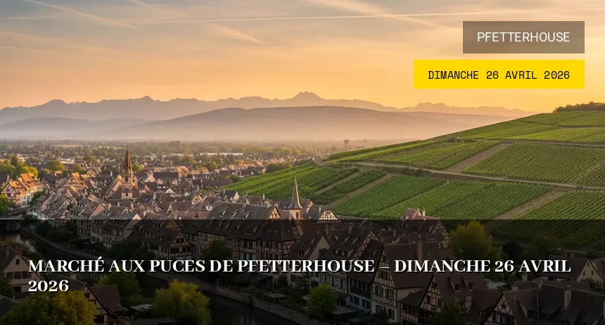 Affiche de l'événement : Marché aux puces de Pfetterhouse – Dimanche 26 Avril 2026