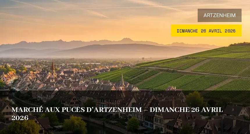 Affiche de l'événement : Marché aux Puces d&rsquo;Artzenheim – Dimanche 26 Avril 2026