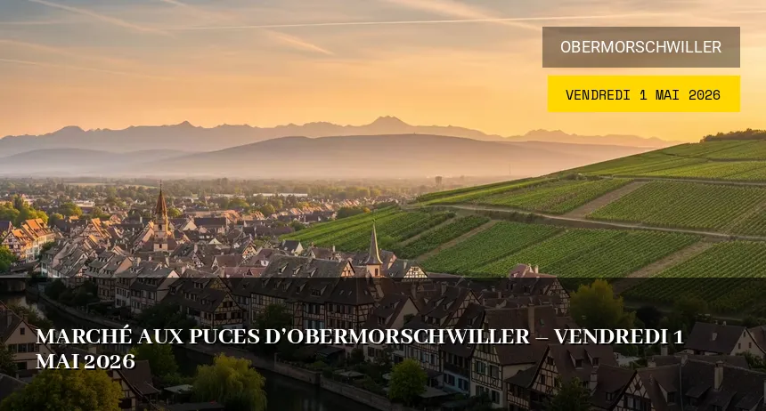 Affiche de l'événement : Marché aux puces d&rsquo;Obermorschwiller – Vendredi 1 Mai 2026