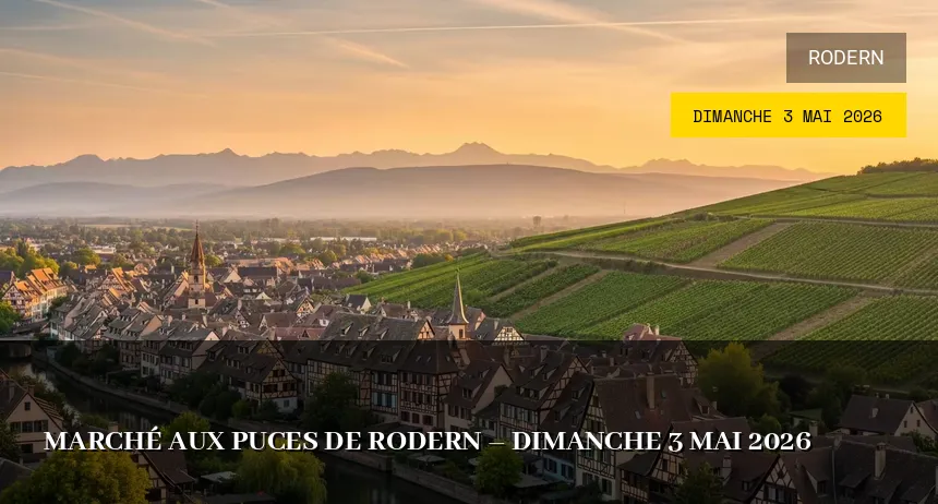 Affiche de l'événement : Marché aux puces de Rodern – Dimanche 3 Mai 2026