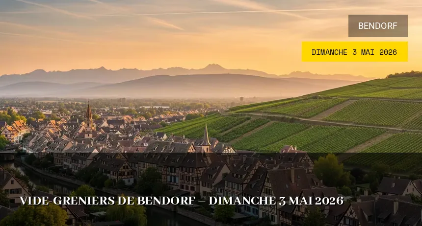 Affiche de l'événement : Vide-greniers de Bendorf – Dimanche 3 Mai 2026
