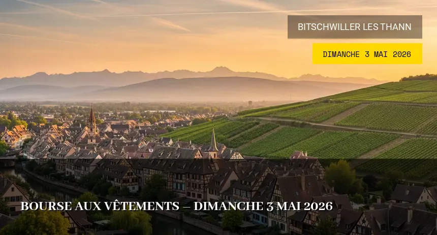 Affiche de l'événement : Bourse aux Vêtements – Dimanche 3 Mai 2026