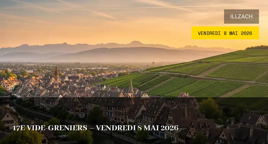 Affiche de l'événement : 17e Vide-greniers – Vendredi 8 Mai 2026