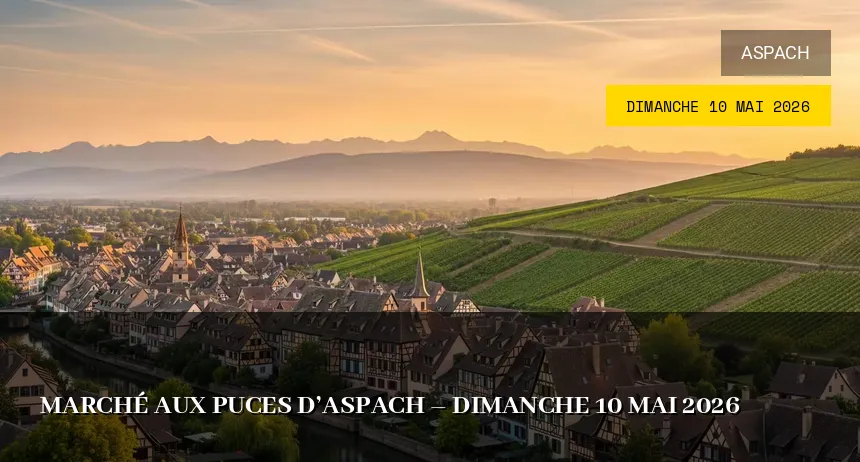 Affiche de l'événement : Marché aux puces d&rsquo;Aspach – Dimanche 10 Mai 2026