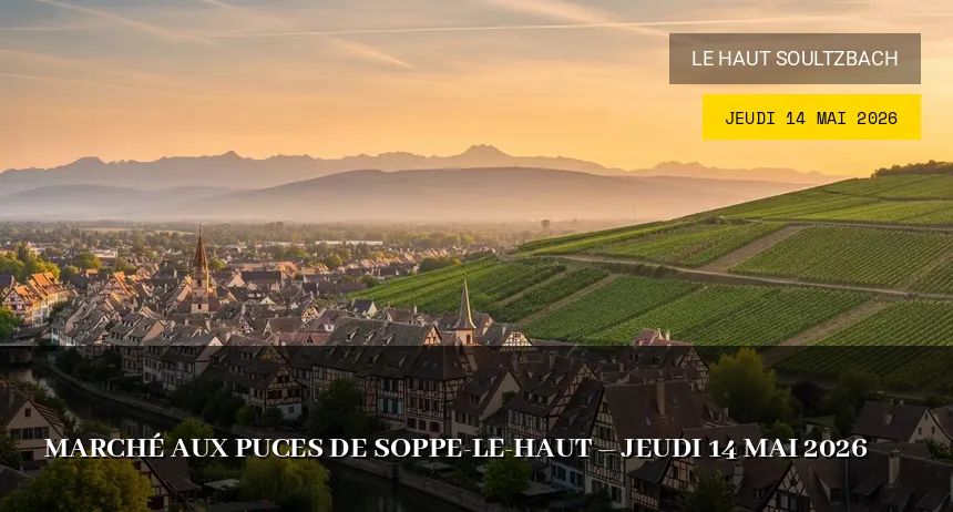 Affiche de l'événement : Marché aux puces de Soppe-le-Haut – Jeudi 14 Mai 2026