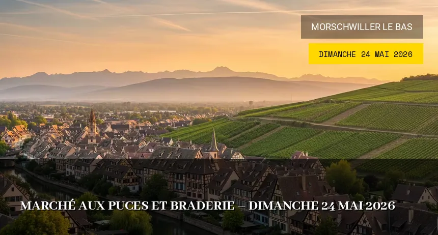 Affiche de l'événement : Marché aux puces et braderie – Dimanche 24 Mai 2026