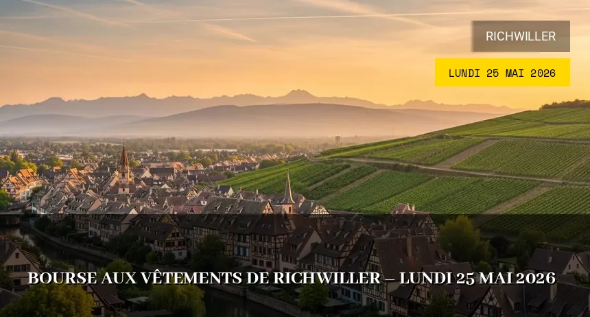 Affiche de l'événement : Bourse aux vêtements de Richwiller – Lundi 25 Mai 2026