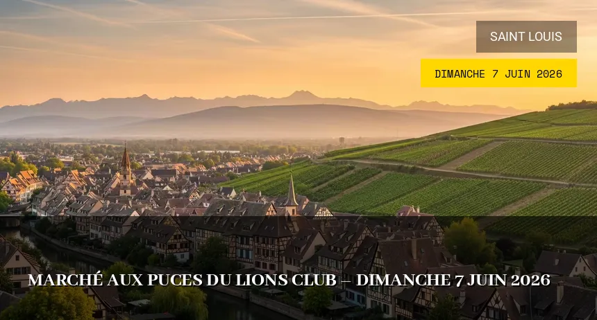 Affiche de l'événement : Marché aux puces du Lions Club – Dimanche 7 Juin 2026