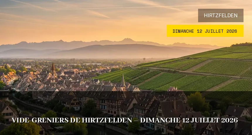 Affiche de l'événement : Vide-greniers de Hirtzfelden – Dimanche 12 Juillet 2026