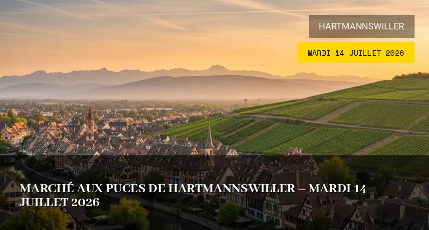 Affiche de l'événement : Marché aux puces de Hartmannswiller – Mardi 14 Juillet 2026