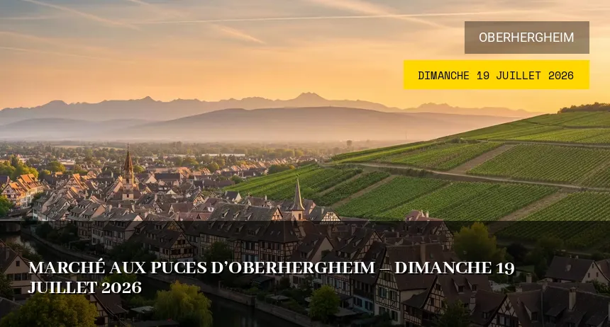 Affiche de l'événement : Marché aux puces d&rsquo;Oberhergheim – Dimanche 19 Juillet 2026