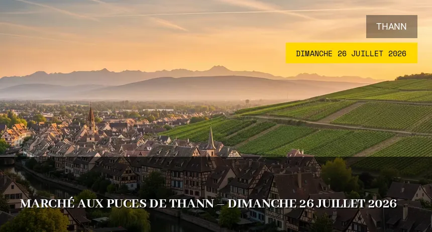 Affiche de l'événement : Marché aux puces de Thann – Dimanche 26 Juillet 2026