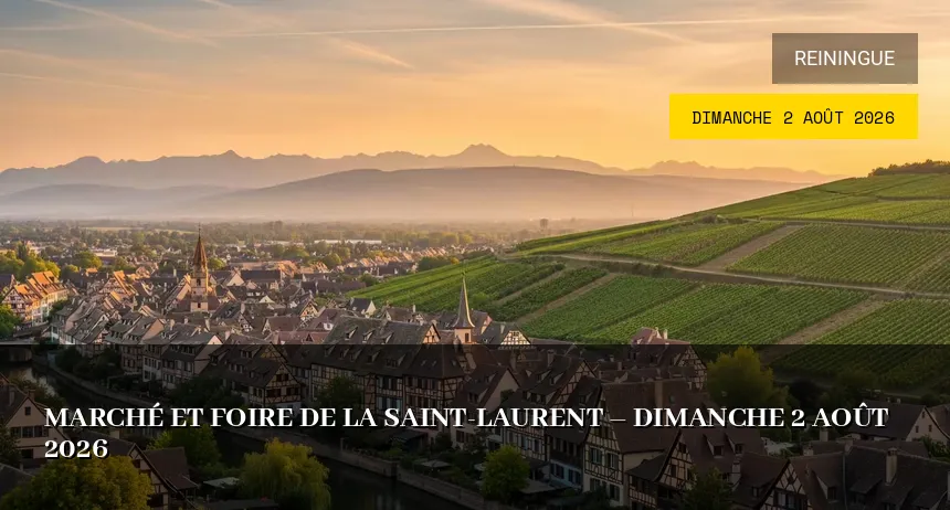 Affiche de l'événement : Marché et Foire de la Saint-Laurent – Dimanche 2 Août 2026