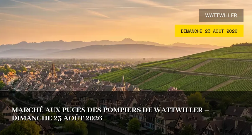 Affiche de l'événement : Marché aux puces des pompiers de Wattwiller – Dimanche 23 Août 2026