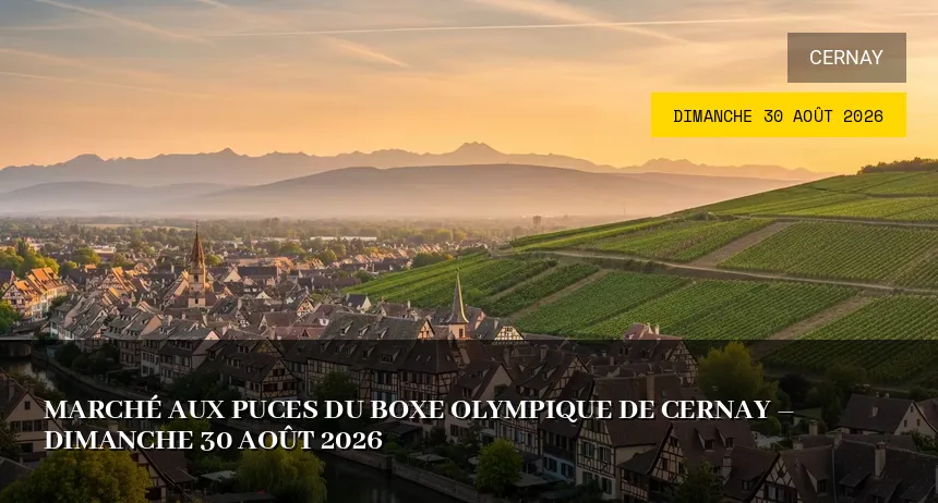 Affiche de l'événement : Marché aux puces du Boxe Olympique de Cernay – Dimanche 30 Août 2026