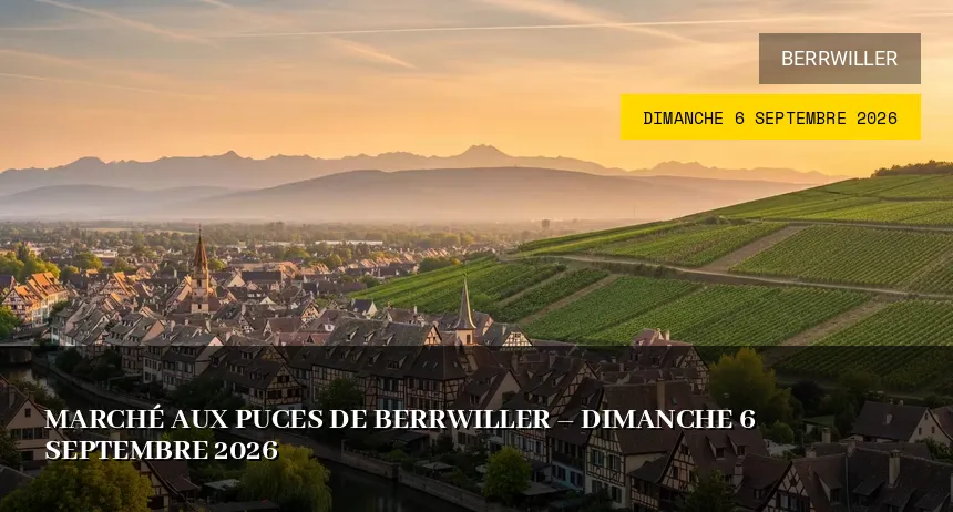 Affiche de l'événement : Marché aux puces de Berrwiller – Dimanche 6 Septembre 2026