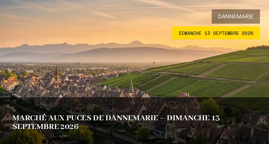 Affiche de l'événement : Marché aux puces de Dannemarie – Dimanche 13 Septembre 2026