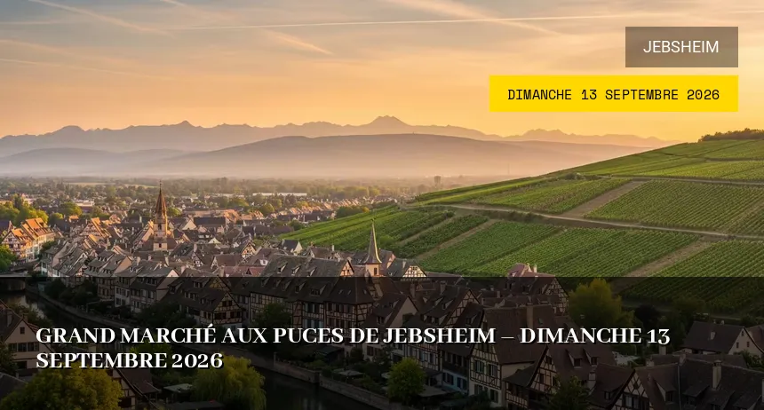 Affiche de l'événement : Grand marché aux puces de Jebsheim – Dimanche 13 Septembre 2026