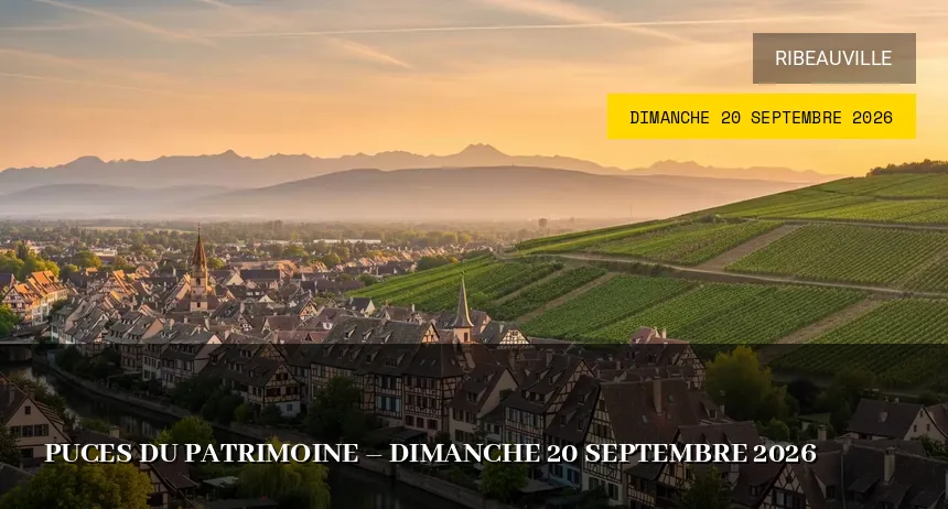 Affiche de l'événement : Puces du Patrimoine – Dimanche 20 Septembre 2026