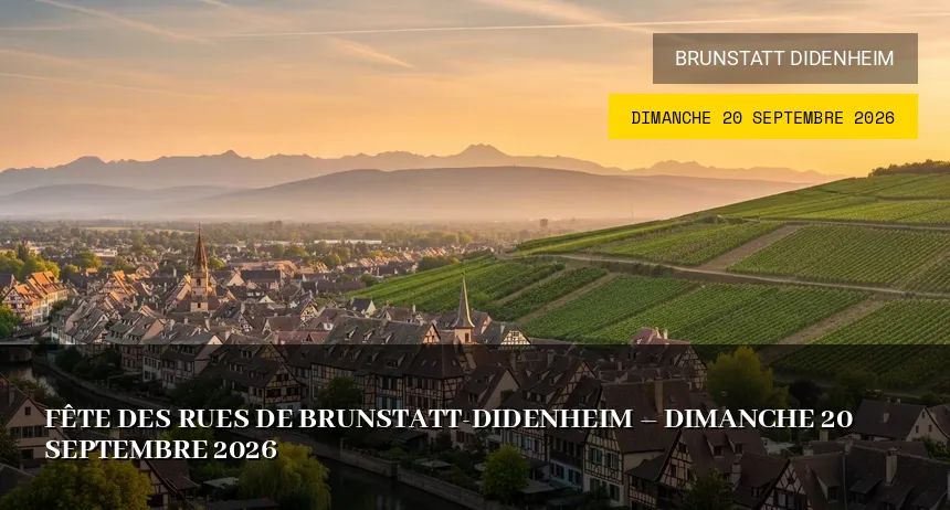 Affiche de l'événement : Fête des Rues de Brunstatt-Didenheim – Dimanche 20 Septembre 2026