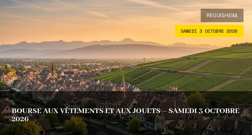 Affiche de l'événement : Bourse aux vêtements et aux jouets – Samedi 3 Octobre 2026