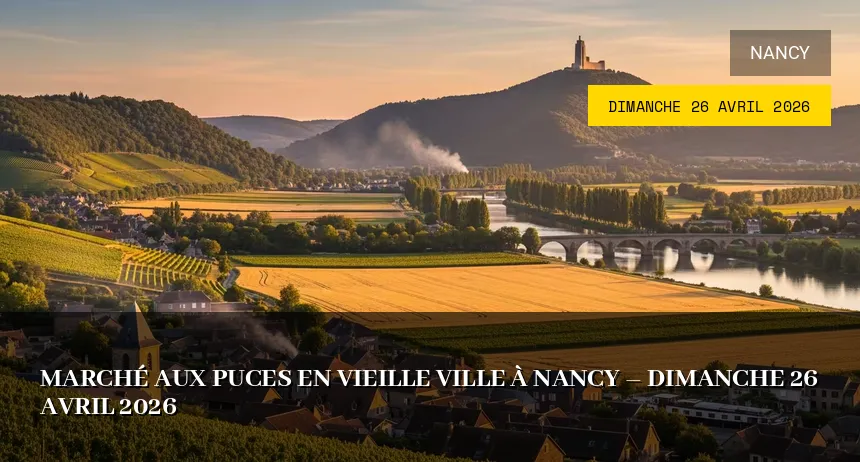 Affiche de l'événement : Marché aux Puces en Vieille Ville à Nancy – Dimanche 7 Juin 2026